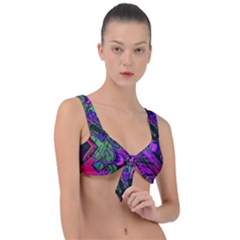 Neon Aquarium Front Tie Bikini Top by MRNStudios