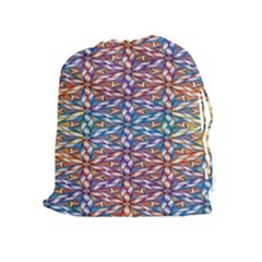 Colorful Flowers Drawstring Pouch (xl) by Sparkle