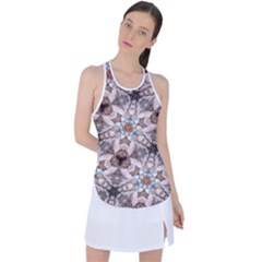 Digital Illusion Racer Back Mesh Tank Top by Sparkle