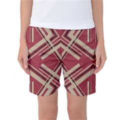 Abstract Pattern Geometric Backgrounds   Women s Basketball Shorts by Eskimos