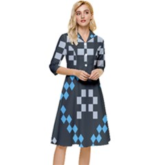 Abstract Pattern Geometric Backgrounds   Classy Knee Length Dress by Eskimos
