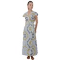 Abstract pattern geometric backgrounds   Flutter Sleeve Maxi Dress View1