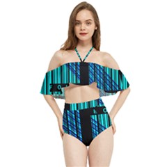 Folding For Science Halter Flowy Bikini Set  by WetdryvacsLair