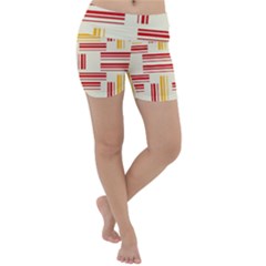 Abstract Pattern Geometric Backgrounds   Lightweight Velour Yoga Shorts by Eskimos