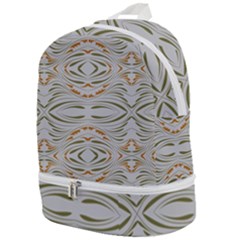 Folk Flowers Print Floral Pattern Ethnic Art Zip Bottom Backpack by Eskimos