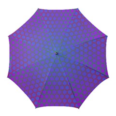 Hex Circle Points Vaporwave One Golf Umbrellas by WetdryvacsLair
