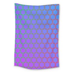 Hex Circle Points Vaporwave One Large Tapestry by WetdryvacsLair