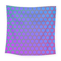 Hex Circle Points Vaporwave One Square Tapestry (large) by WetdryvacsLair