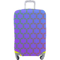 Hex Circle Points Vaporwave One Luggage Cover (large) by WetdryvacsLair