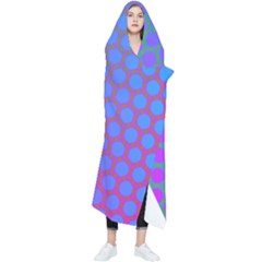Hex Circle Points Vaporwave One Wearable Blanket by WetdryvacsLair