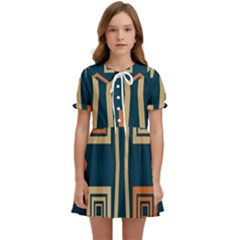 Abstract Pattern Geometric Backgrounds   Kids  Sweet Collar Dress by Eskimos