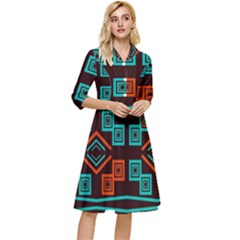 Abstract Pattern Geometric Backgrounds   Classy Knee Length Dress by Eskimos
