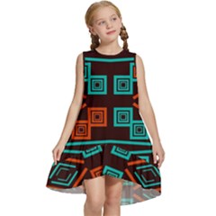 Abstract Pattern Geometric Backgrounds   Kids  Frill Swing Dress by Eskimos