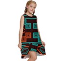Abstract pattern geometric backgrounds   Kids  Frill Swing Dress View3