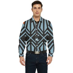 Abstract Geometric Design    Men s Long Sleeve  Shirt by Eskimos