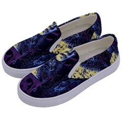 Glitch Witch Ii Kids  Canvas Slip Ons by MRNStudios