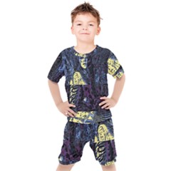 Glitch Witch Ii Kids  Tee And Shorts Set by MRNStudios