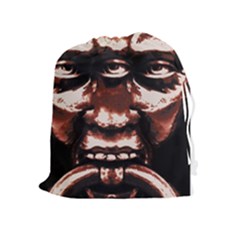 Creepy Head Portrait Artwork Drawstring Pouch (xl) by dflcprintsclothing