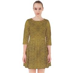 Gold Glitter Smock Dress by FunDressesShop