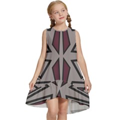 Abstract Pattern Geometric Backgrounds Kids  Frill Swing Dress by Eskimos