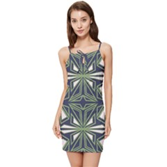 Abstract Pattern Geometric Backgrounds Summer Tie Front Dress by Eskimos