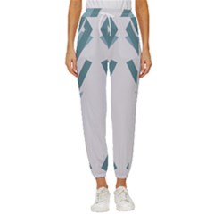 Abstract Pattern Geometric Backgrounds Cropped Drawstring Pants by Eskimos
