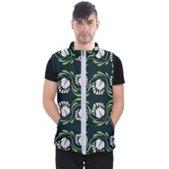 Folk Flowers Print Floral Pattern Ethnic Art Men s Puffer Vest by Eskimos
