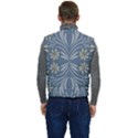 Folk flowers print Floral pattern Ethnic art Men s Short Button Up Puffer Vest	 View4