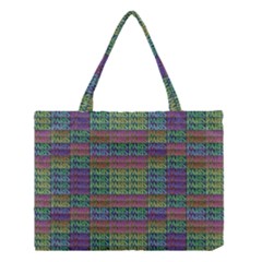 Paris Words Motif Colorful Pattern Medium Tote Bag by dflcprintsclothing