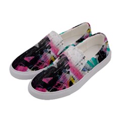 Graffiti Grunge Women s Canvas Slip Ons by ArtistRoseanneJones