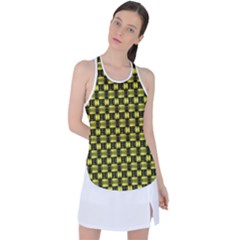 Glow Pattern Racer Back Mesh Tank Top by Sparkle