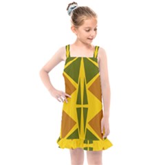  Abstract Geometric Design   Geometric Fantasy  Terrazzo  Kids  Overall Dress by Eskimos
