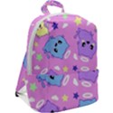 Seamless Pattern With Cute Kawaii Kittens Zip Up Backpack View2