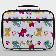 Pattern With Cute Cats Full Print Lunch Bag by Jancukart