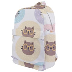 Cute Cat Seamless Pattern Background Classic Backpack by Jancukart