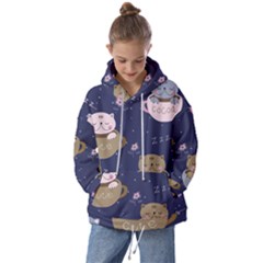 Cute Kittens Sleep Sweetly Mugs Kids  Oversized Hoodie by Jancukart