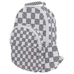 Seamless Tile Derivative Pattern Rounded Multi Pocket Backpack by Jancukart