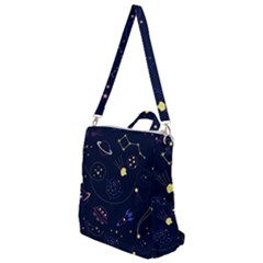 Cartoon-space-seamless-pattern-vectors Crossbody Backpack by Jancukart