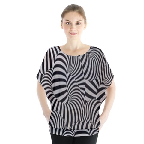 Pattern Batwing Chiffon Blouse by artworkshop