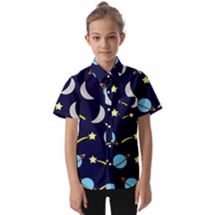 Space-pattern-colour Kids  Short Sleeve Shirt by Jancukart