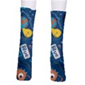 Seamless-pattern-vector-submarine-with-sea-animals-cartoon Crew Socks View2