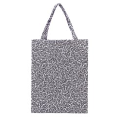Black And White Hello Text Motif Random Pattern Classic Tote Bag by dflcprintsclothing