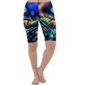 Peacock Feather Drop Cropped Leggings  View1