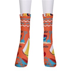 Seamless-pattern-vector-beach-holiday-theme-set Crew Socks by Jancukart