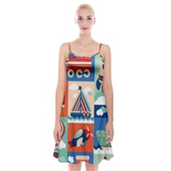 Toy-transport-cartoon-seamless-pattern-with-airplane-aerostat-sail-yacht-vector-illustration Spaghetti Strap Velvet Dress by Jancukart