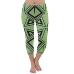 Abstract Pattern Geometric Backgrounds Capri Winter Leggings  by Eskimos