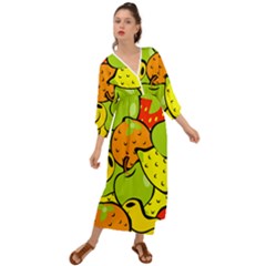 Fruit Food Wallpaper Grecian Style  Maxi Dress by Dutashop