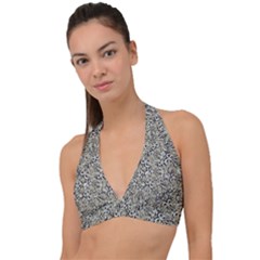 Intricate Ornate Pattern Halter Plunge Bikini Top by dflcprintsclothing