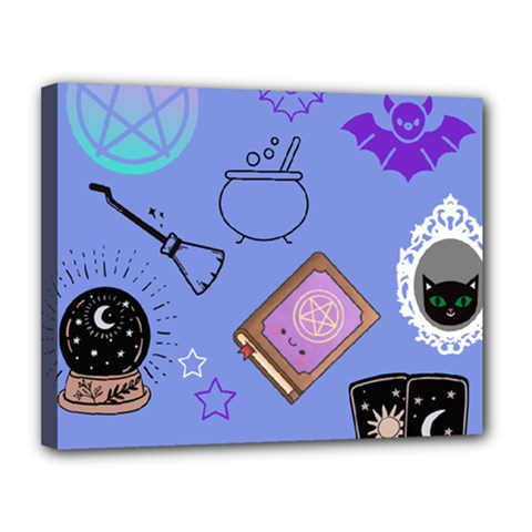 Pastel Goth Witch Blue Canvas 14  X 11  (stretched) by NerdySparkleGoth