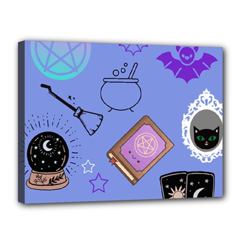 Pastel Goth Witch Blue Canvas 16  X 12  (stretched) by NerdySparkleGoth
